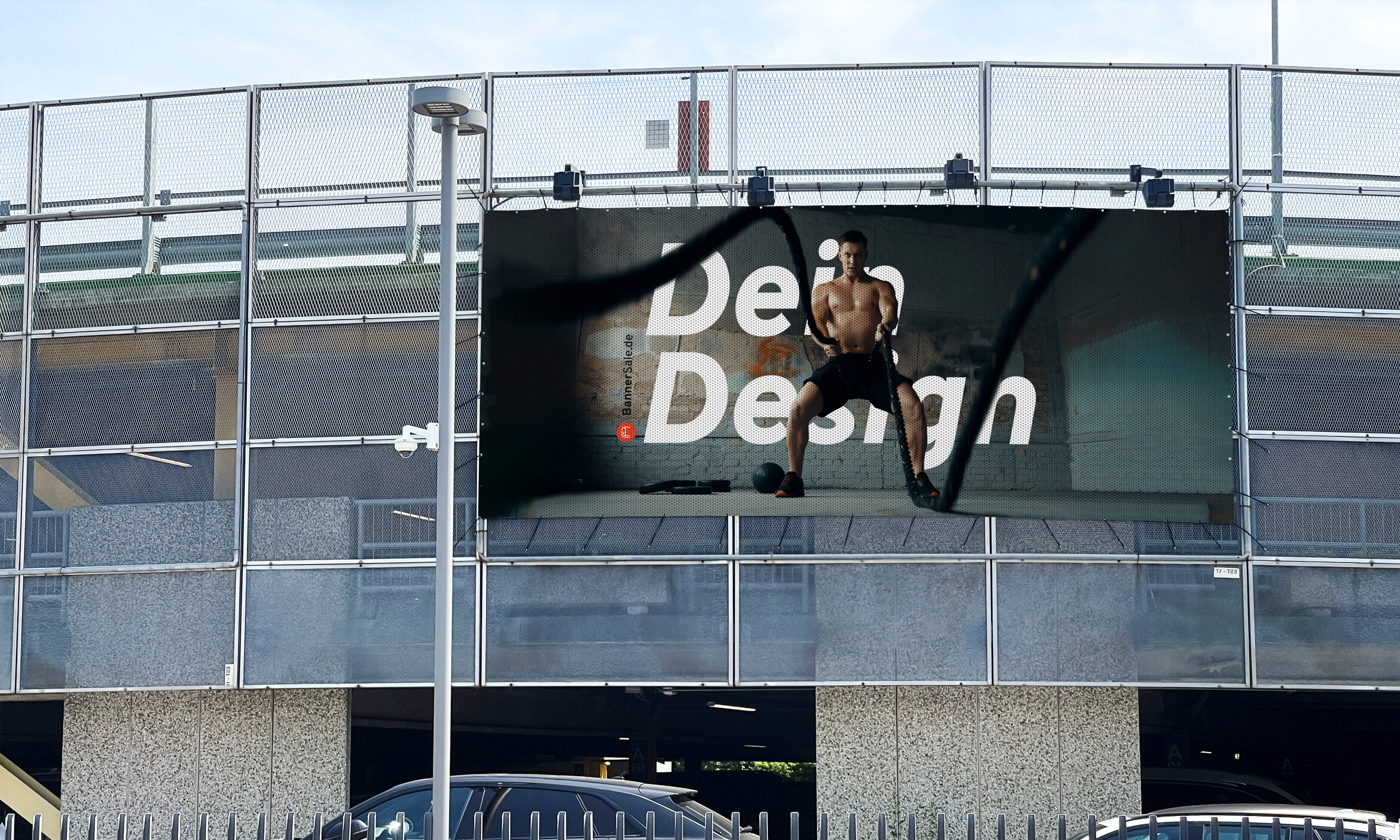 Mesh-Plane für großformatige Werbung